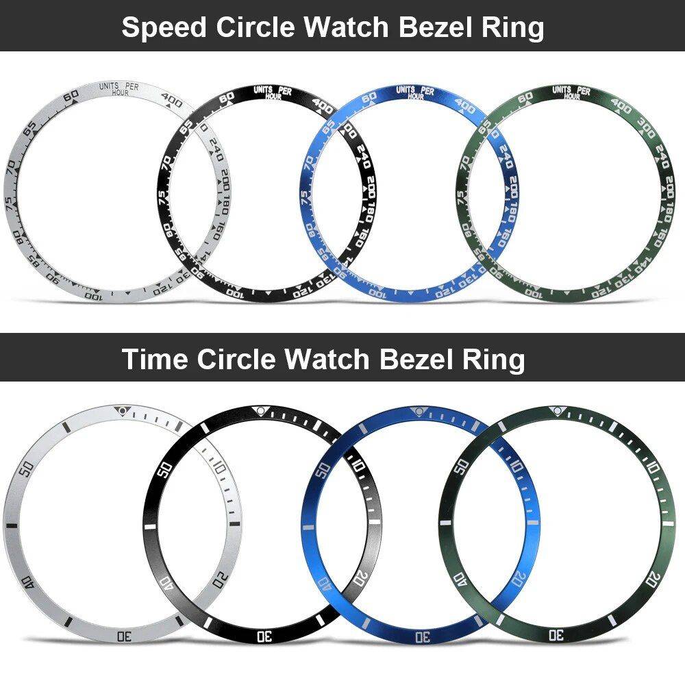 Metal Smartwatch Bezel Ring for Galaxy Watch 4, 5 & Classic - Matte Finish Cover Bumper Gadgets Smartwatches & Accessories Color : Time Ring Blue|Time Ring Black|Time Ring Green|Speed Ring Black|Speed Ring Silver|Time Ring Silver|Speed Ring Green|Speed Ring Blue 