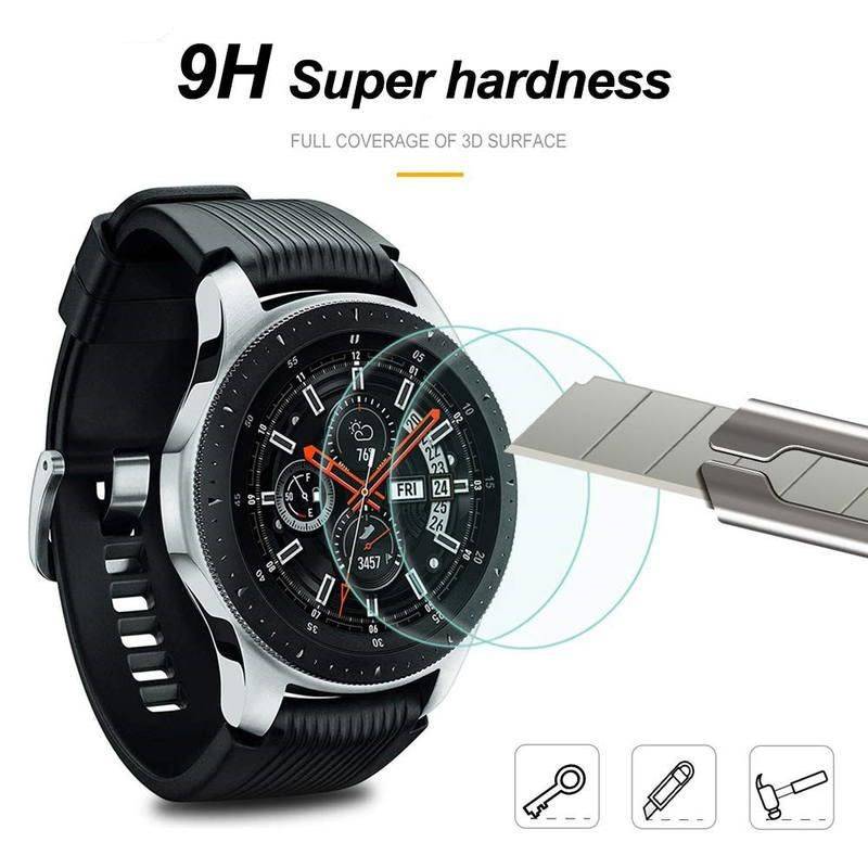 Ultra-Thin Tempered Glass Screen Protector for Samsung Galaxy Watch & Gear Series Gadgets Smartwatches & Accessories Compatibility : S3 |Gear Sport S2 |Galaxy 42mm |Galaxy 46mm |Active Soft |Galaxy Active  