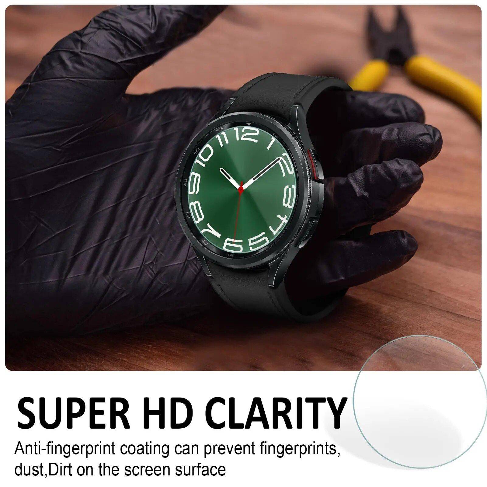 Samsung Galaxy Watch 6 Tempered Glass Screen Protector - Ultra Clear HD Film Gadgets Smartwatches & Accessories Color : 1 Pcs|2 Pcs|3 Pcs|4 Pcs|5 Pcs 