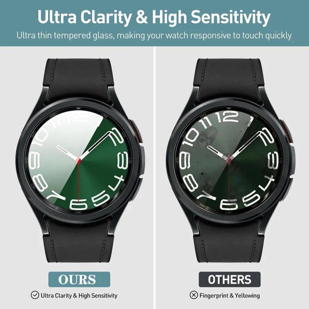 Samsung Galaxy Watch 6 Tempered Glass Screen Protector - Ultra Clear HD Film Gadgets Smartwatches & Accessories Color : 1 Pcs|2 Pcs|3 Pcs|4 Pcs|5 Pcs 