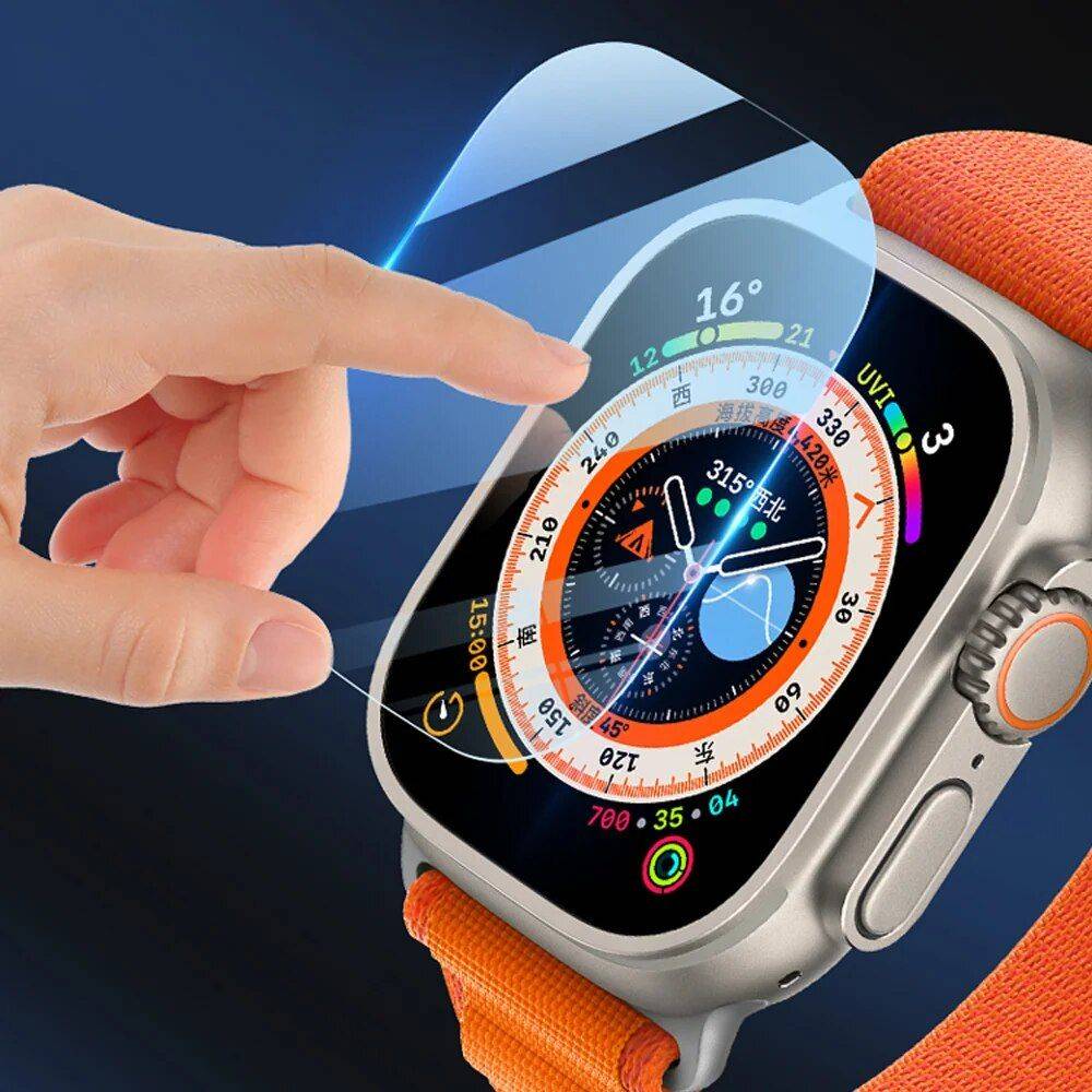 9D Full Coverage Tempered Glass Screen Protector for Apple Watch Ultra 49mm - HD, Waterproof, and Anti-Scratch Film Gadgets Smartwatches & Accessories Color : 1 PCS|2 PCS|3 PCS|4 PCS|5 PCS 