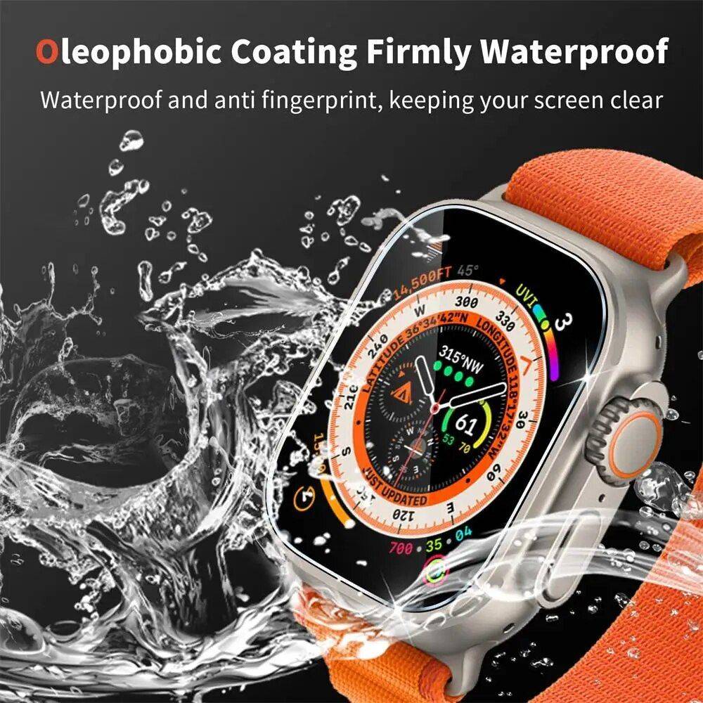 9D Full Coverage Tempered Glass Screen Protector for Apple Watch Ultra 49mm - HD, Waterproof, and Anti-Scratch Film Gadgets Smartwatches & Accessories Color : 1 PCS|2 PCS|3 PCS|4 PCS|5 PCS 