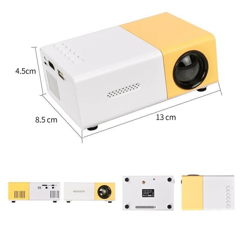 Mini LED Projector Yg300 Upgraded Version 1000 Lumen Gadgets TikTok Specials Color : Yellow|Black|Blue 