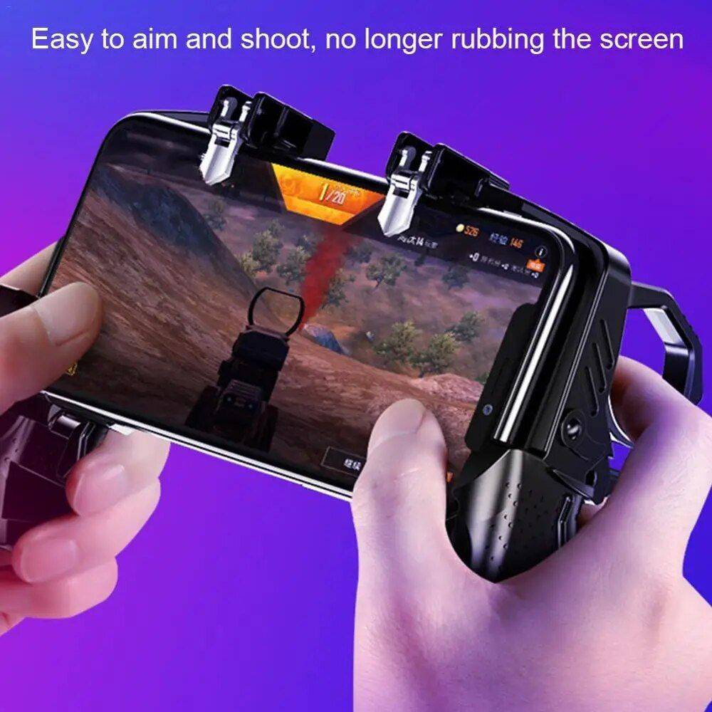 Universal Mobile Game Controller with Trigger Fire Buttons for PUBG - Joystick Gamepad Helper for iOS & Android Phones Gadgets TikTok Specials Color : Black 