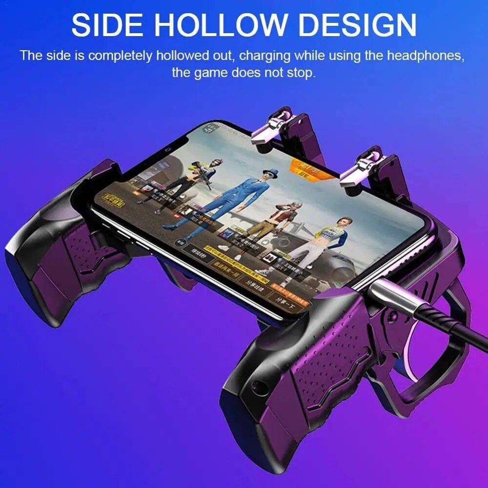 Universal Mobile Game Controller with Trigger Fire Buttons for PUBG - Joystick Gamepad Helper for iOS & Android Phones Gadgets TikTok Specials Color : Black 