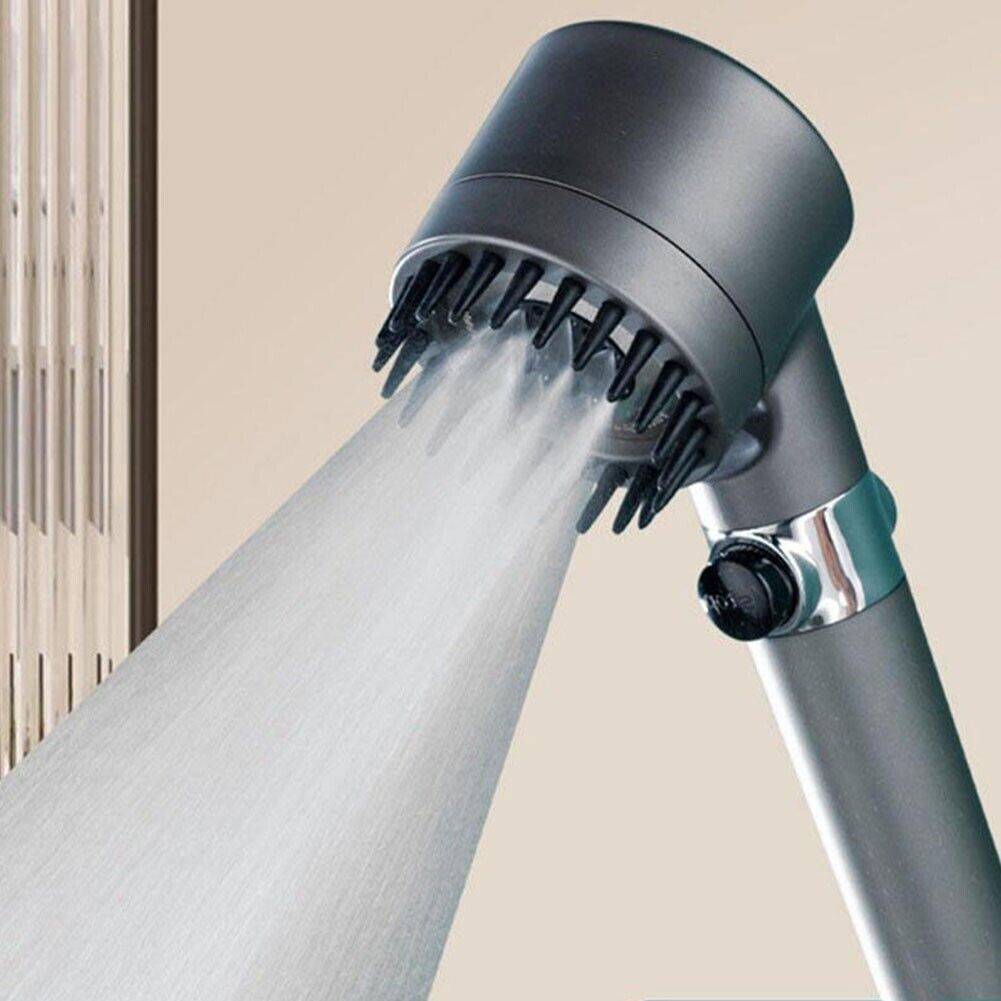 High-Pressure 3-Mode Adjustable Shower Head with Water-Saving Filter - Portable Bathroom Accessory Gadgets TikTok Specials Color : Gray  