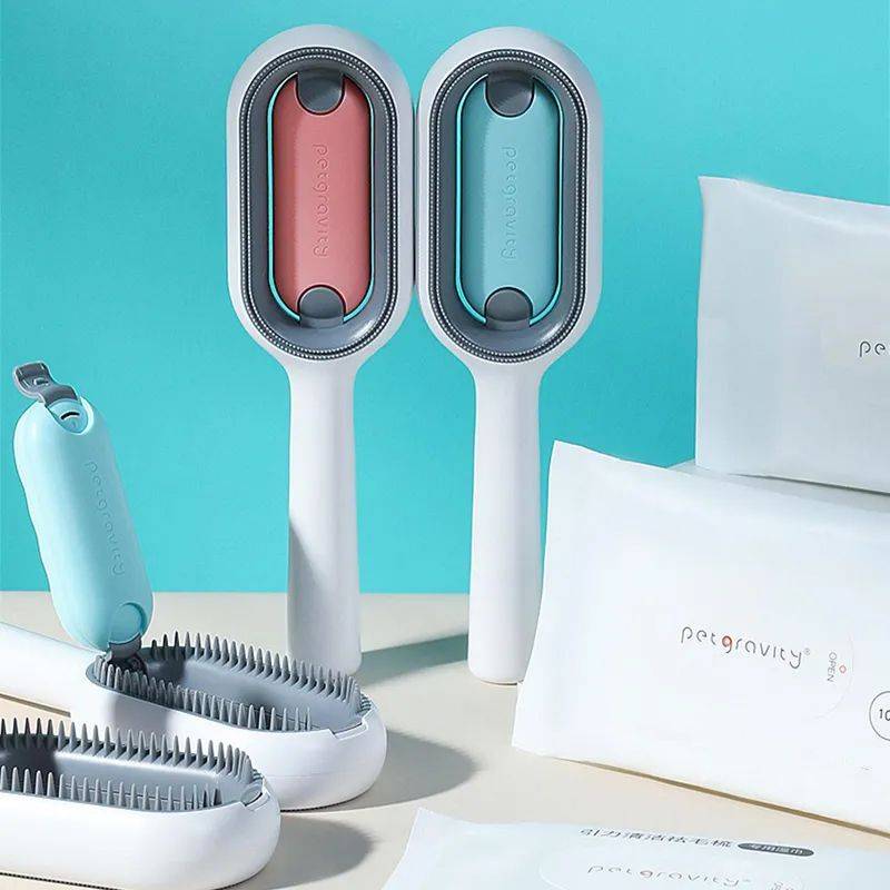 Hair Removal Brushes for Cat Dog Pet Grooming Comb Gadgets TikTok Specials Type : Green Short Set|Green Long Set|Pink Short Set|Pink Long Set 