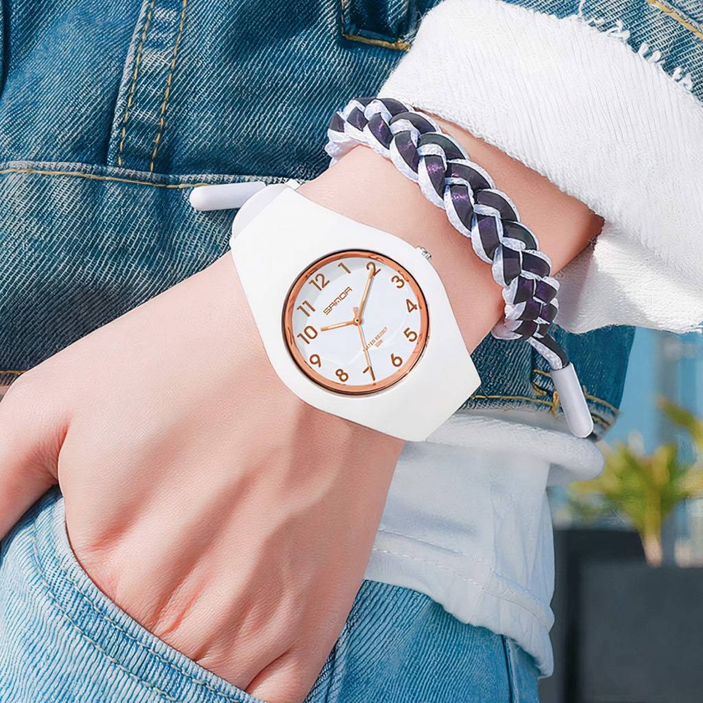 White Silicone Kid’s Quartz Watch 