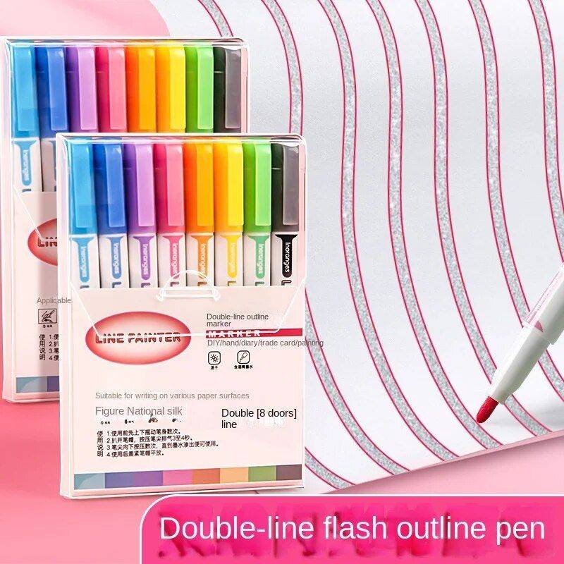 Double Line Contour Color Markers 