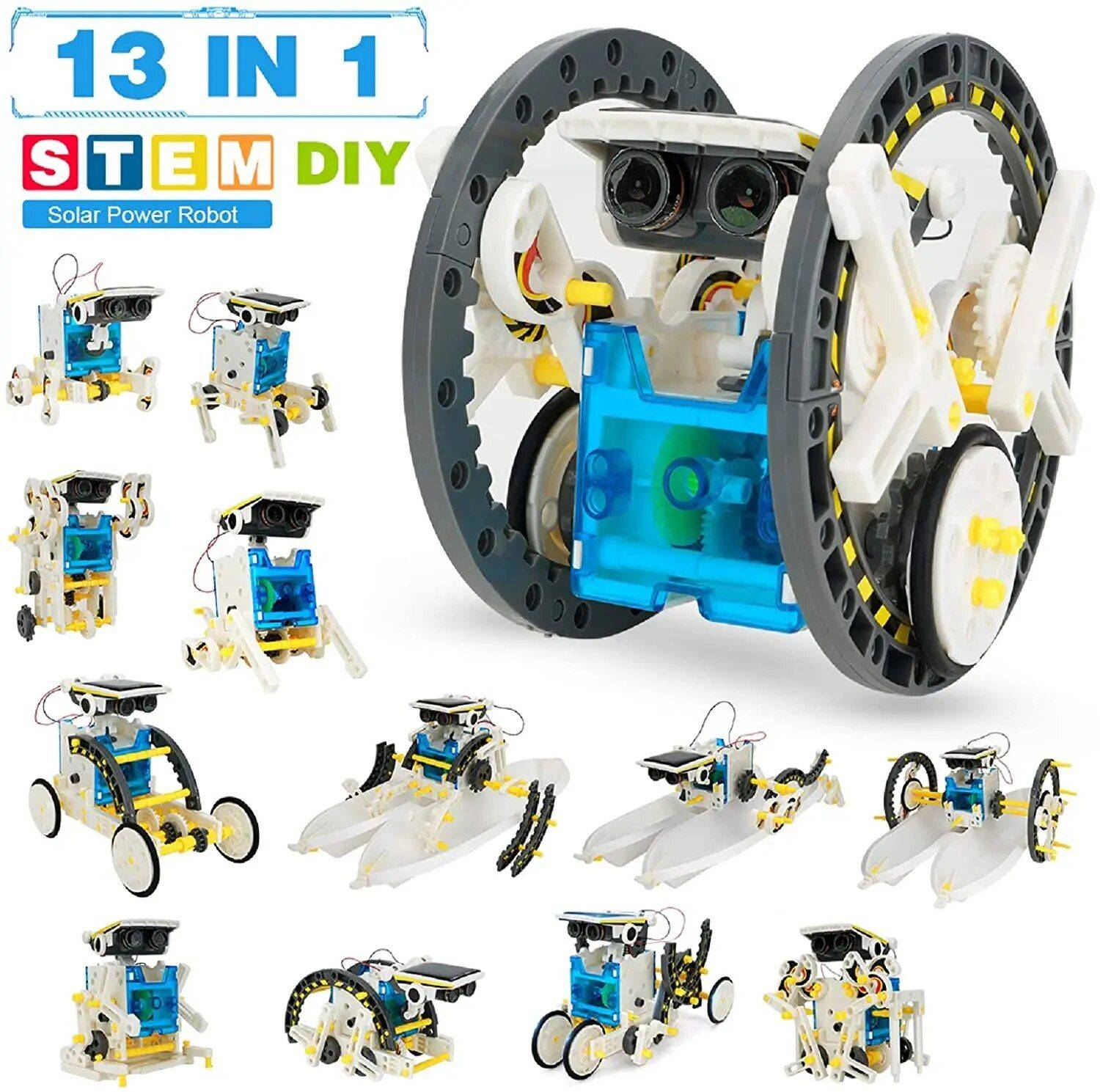 Solar Space Fleet Robot Kit: 4-in-1 Educational STEM Toy for Space Exploration 