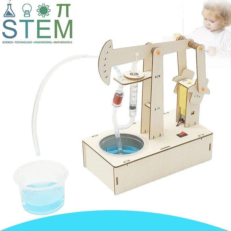 Kids STEM Toy - DIY Water Pump Assembly Kit - Educational & Creative Puzzle for Children Activity & Entertainment Kids & Babies Color : Beige 