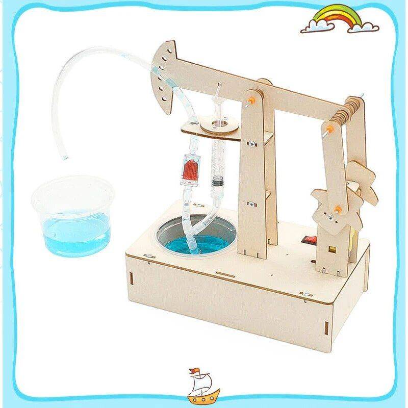 Kids STEM Toy - DIY Water Pump Assembly Kit - Educational & Creative Puzzle for Children Activity & Entertainment Kids & Babies Color : Beige 