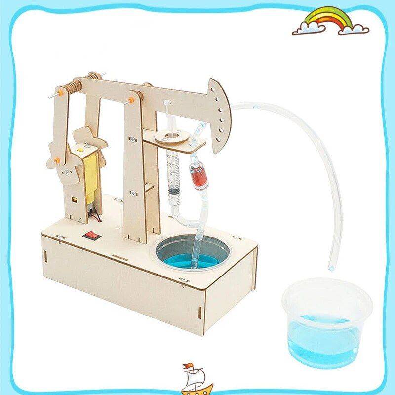 Kids STEM Toy - DIY Water Pump Assembly Kit - Educational & Creative Puzzle for Children Activity & Entertainment Kids & Babies Color : Beige 