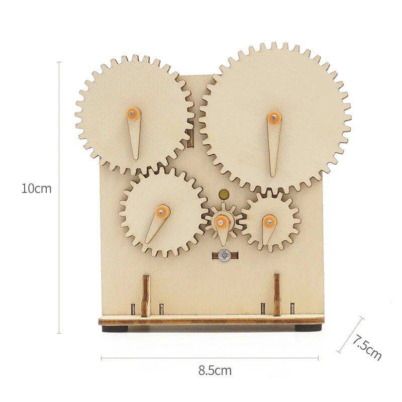 Electric Gear Drive Model - DIY Wooden Puzzle for STEM Learning & Creative Play 