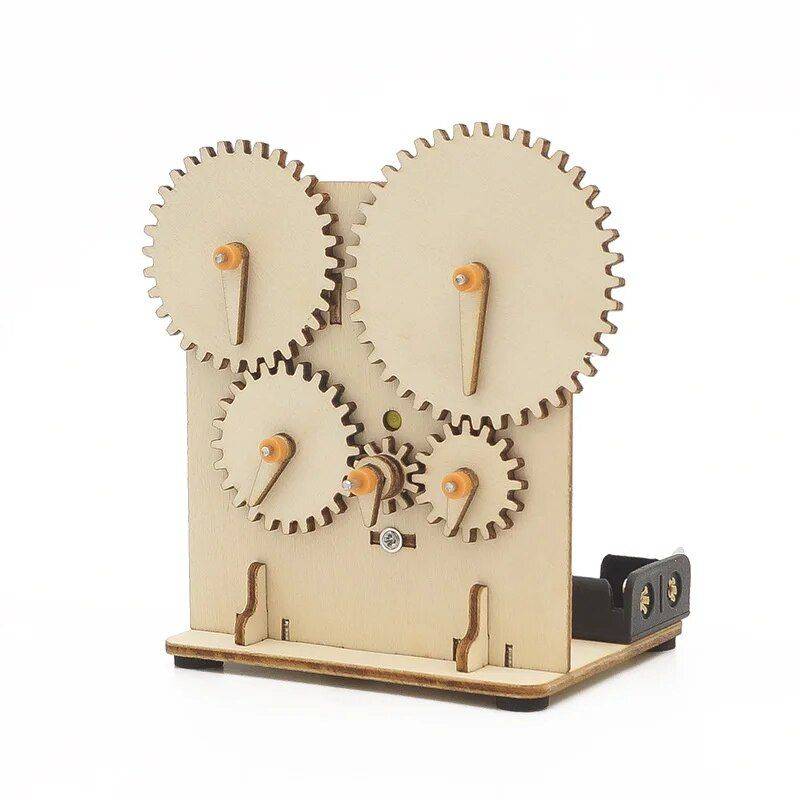 Electric Gear Drive Model - DIY Wooden Puzzle for STEM Learning & Creative Play 