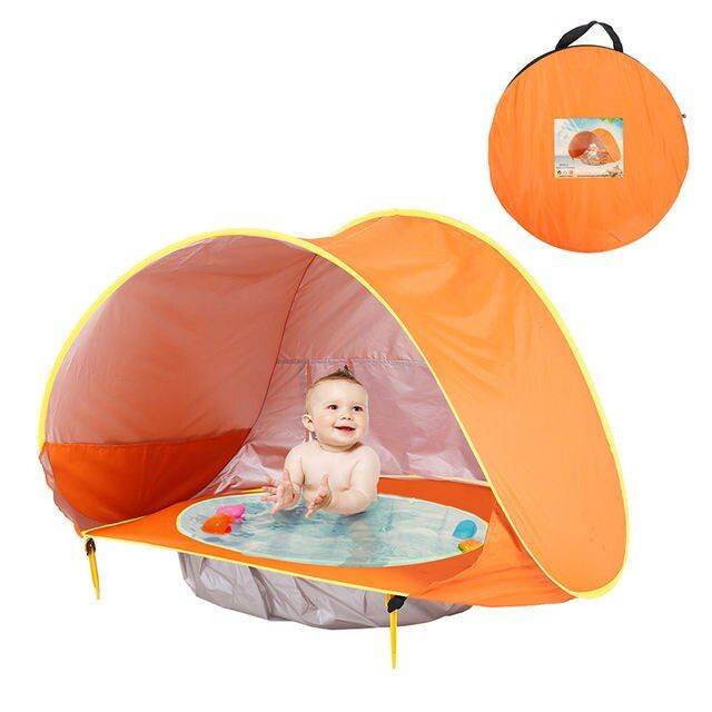 Baby Beach Pop Up Tent with UV Protection, Pool, and Sun Shelter 