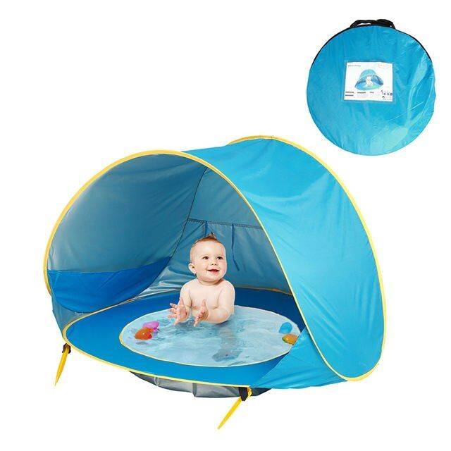 Baby Beach Pop Up Tent with UV Protection, Pool, and Sun Shelter 