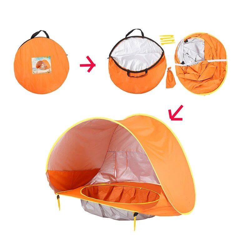 Baby Beach Pop Up Tent with UV Protection, Pool, and Sun Shelter 