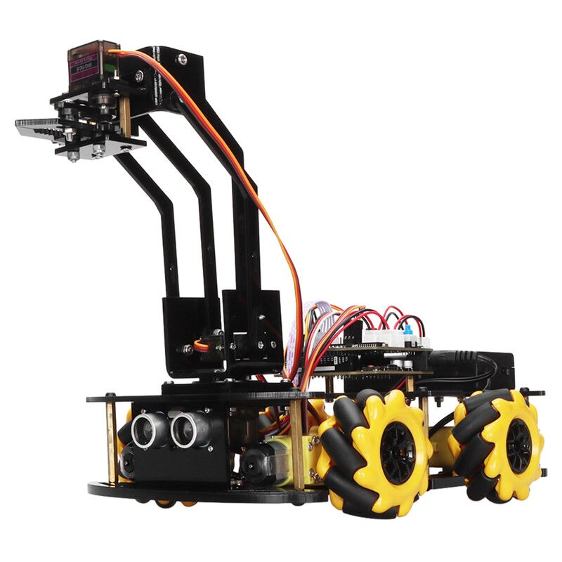 Programmable 4WD Robot Arm Car Kit - STEM Learning & Obstacle Avoidance 