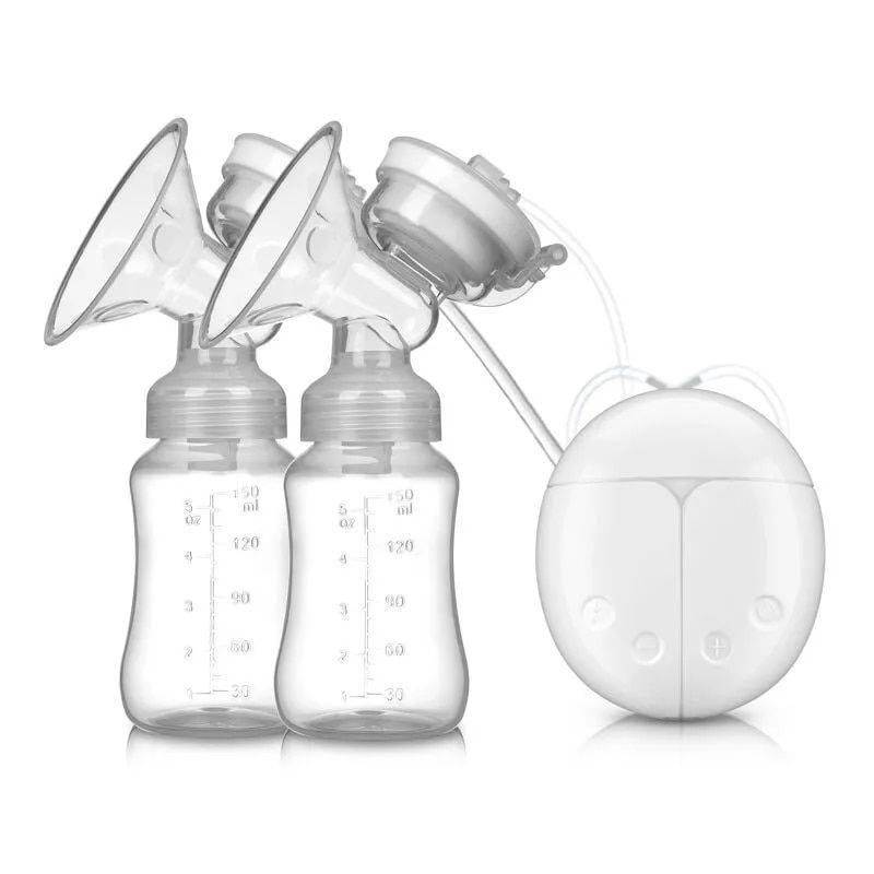 USB Rechargeable Double Electric Breast Pump with Nursing Pads & Milk Storage Set 