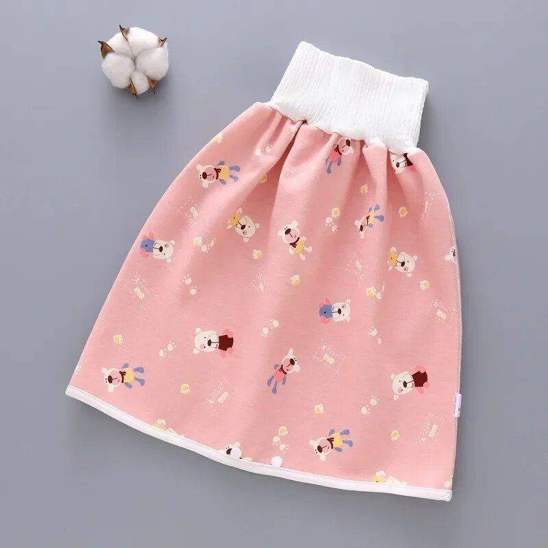 Baby Diaper Skirt | Waterproof, Leak-proof Training Pants for Infants and Toddlers Kids & Babies Color: Pink Bears Size: M (0-4 years old) 