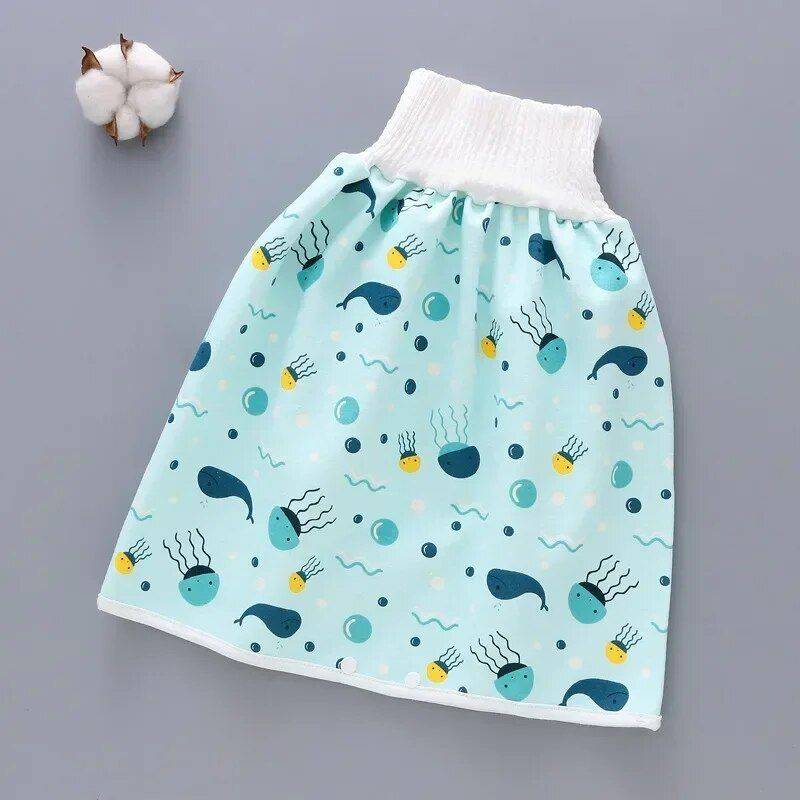 Baby Diaper Skirt | Waterproof, Leak-proof Training Pants for Infants and Toddlers Kids & Babies Color: Sea Size: M (0-4 years old) 