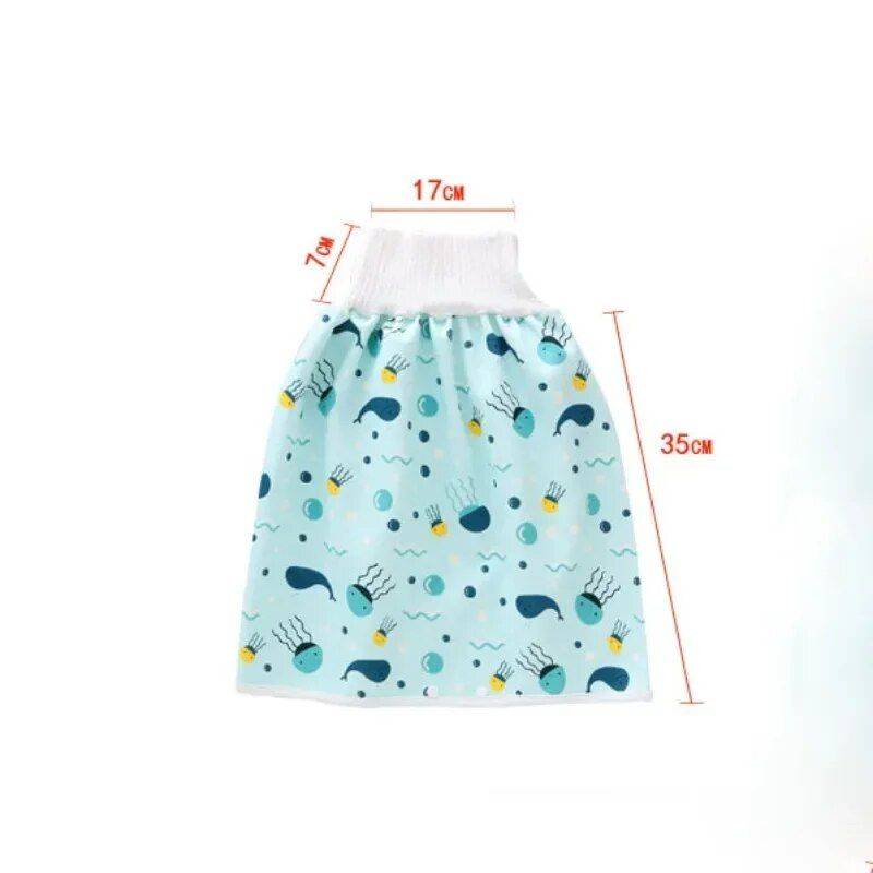 Baby Diaper Skirt | Waterproof, Leak-proof Training Pants for Infants and Toddlers Kids & Babies Color : Sea|Pink Bears|Blue Bears|Sheep|Notes|Clouds|Flowers 