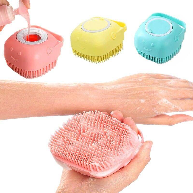 Multi-Purpose Silicone Bath & Body Brush: Gentle Massage and Deep Cleansing Tool Kids & Babies Color : Blue|Yellow|Pink 