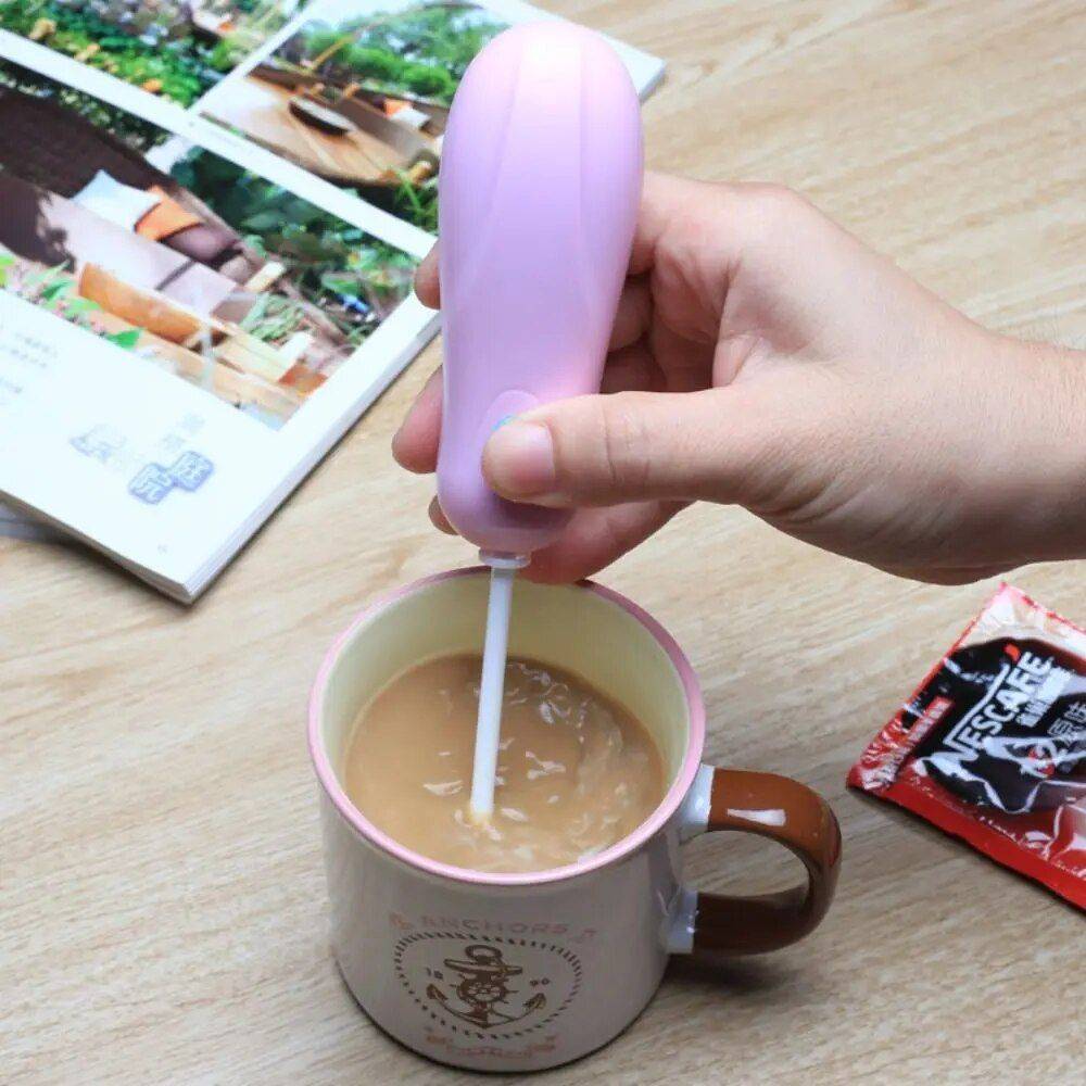 Portable Handheld Milk Powder & Beverage Frother Mixer Kids & Babies Color : Pink 