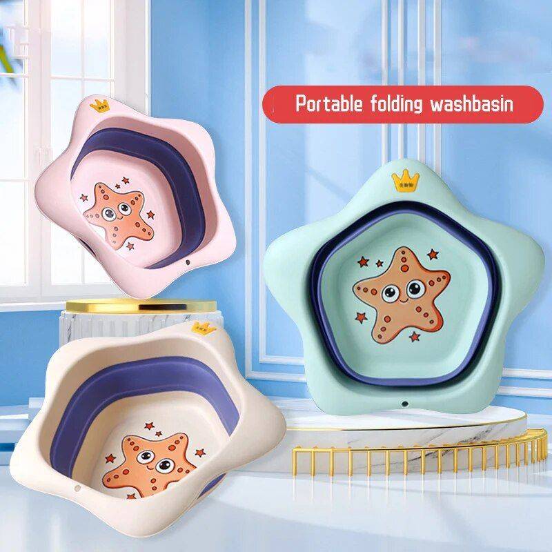 Foldable Cartoon Bear Baby Bathtub Kids & Babies Color : Pink|Green|White 