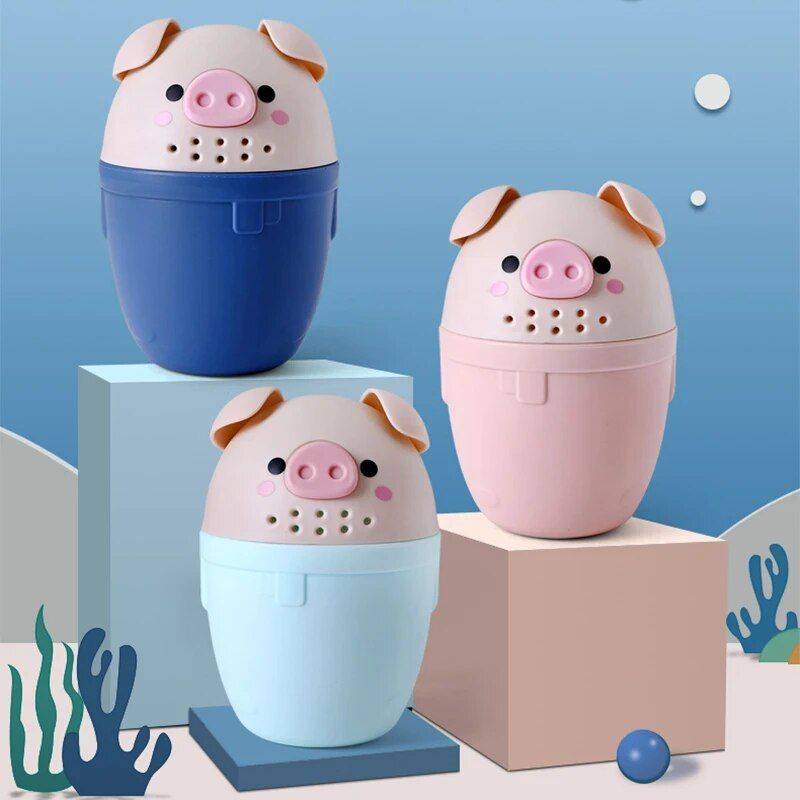 Cartoon Pig Kids Bath & Shampoo Rinse Cup 