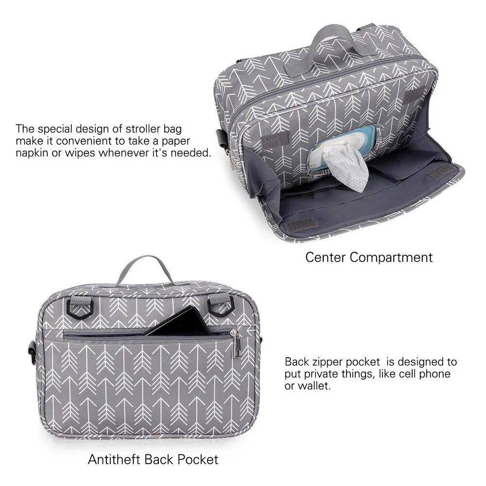 Multifunctional Waterproof Diaper Bag Organizer with Stylish Patterns Kids & Babies  