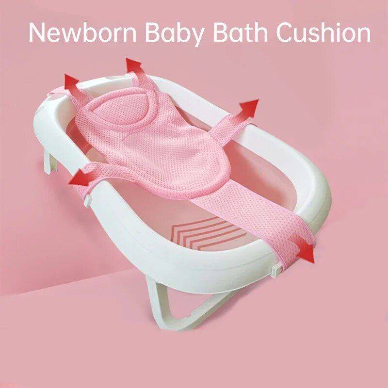 Newborn Adjustable Cross-Shaped Anti-Slip Bath Cushion 