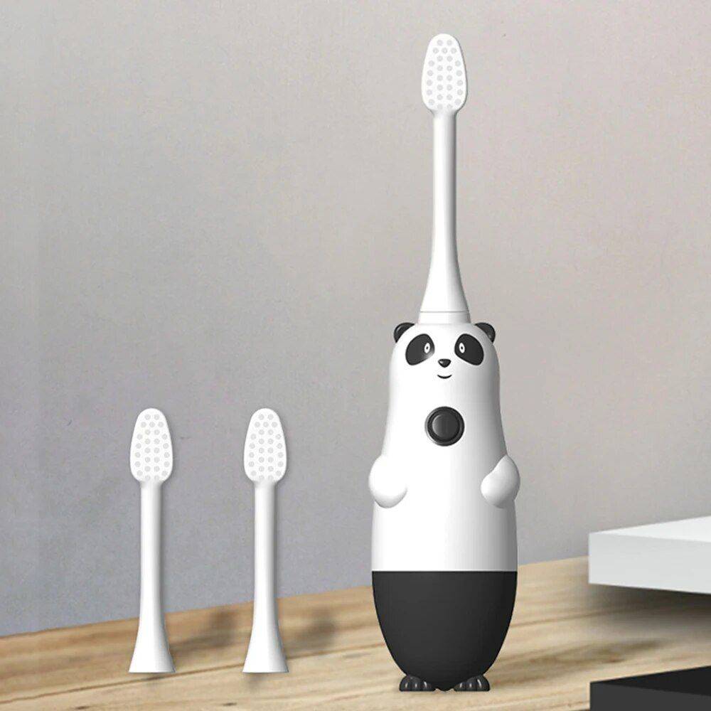 Kid-Friendly Panda Electric Toothbrush: Sonic Vibrations for Gentle Whitening and Deep Cleaning Kids & Babies  