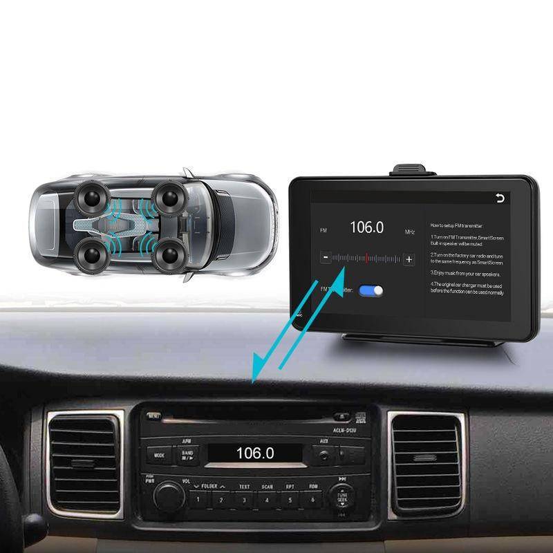 7-Inch Touch Screen Car Multimedia Player - Wireless CarPlay and Android Auto, FM Transmitter, Voice Control Gadgets Color : Black 