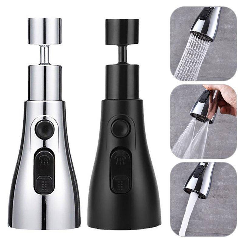 Universal Pressurized Faucet Nozzle Kitchen Model : Silver 3 Function Faucets|Black 3 Function Faucets 