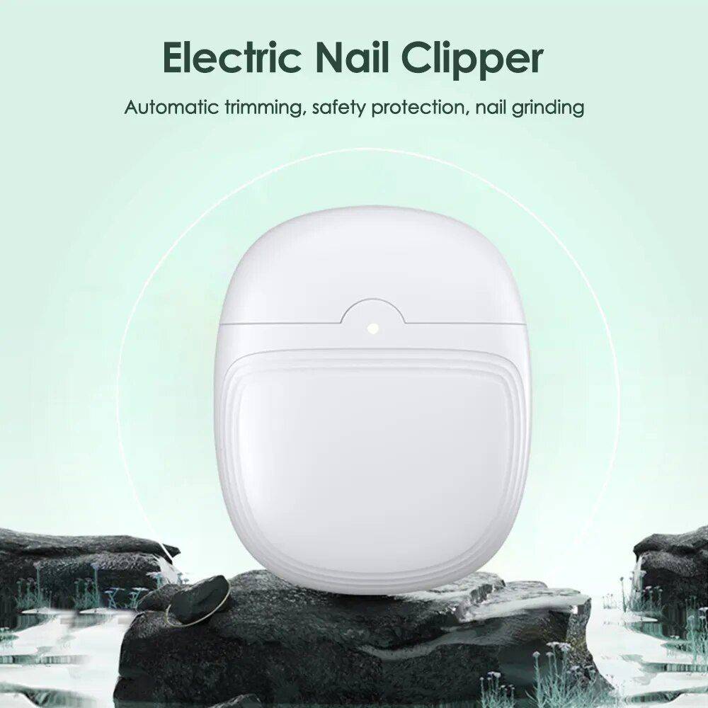 Rechargeable LED Nail Trimmer & Manicure Set – Automatic, Safe, and Portable Nail Care Foot, Hand & Nail Care Health & Beauty Color : white 