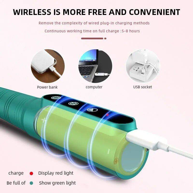 Wireless 35000RPM USB Nail Drill Pen: Portable Rechargeable Manicure & Pedicure Tool Foot, Hand & Nail Care Health & Beauty Color : Pink |Green |Gold  