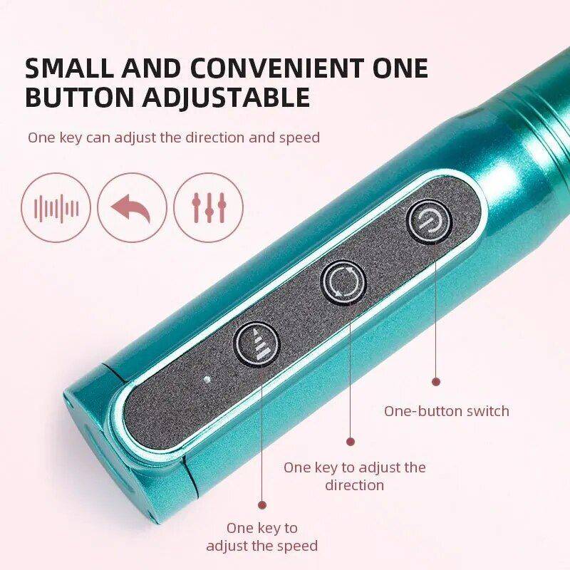 Wireless 35000RPM USB Nail Drill Pen: Portable Rechargeable Manicure & Pedicure Tool Foot, Hand & Nail Care Health & Beauty Color : Pink |Green |Gold  