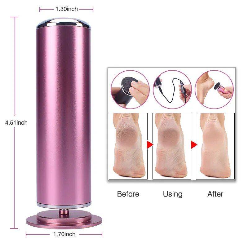 Efficient Electric Foot Callus Remover with Adjustable Speed and Replacement Sandpaper Disks Foot, Hand & Nail Care Health & Beauty Color : Rose Gold US Plug|Silver US Plug|Gold US Plug|Black US Plug 