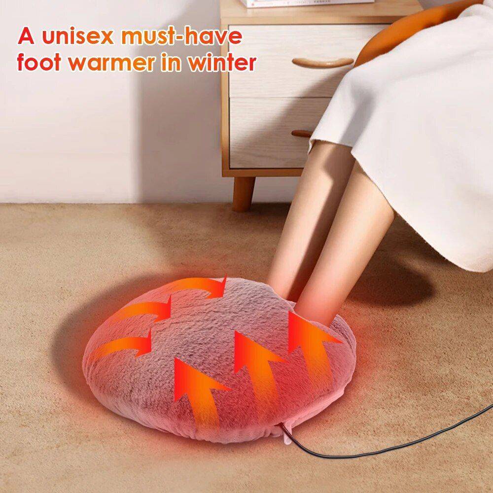 USB Electric Foot Warmer Shoes for Winter Comfort Foot, Hand & Nail Care Health & Beauty Color : Grey 