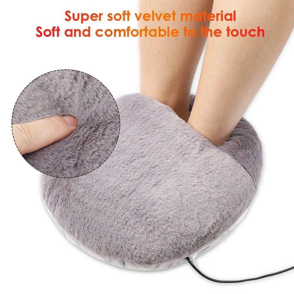 USB Electric Foot Warmer Shoes for Winter Comfort Foot, Hand & Nail Care Health & Beauty Color : Grey 