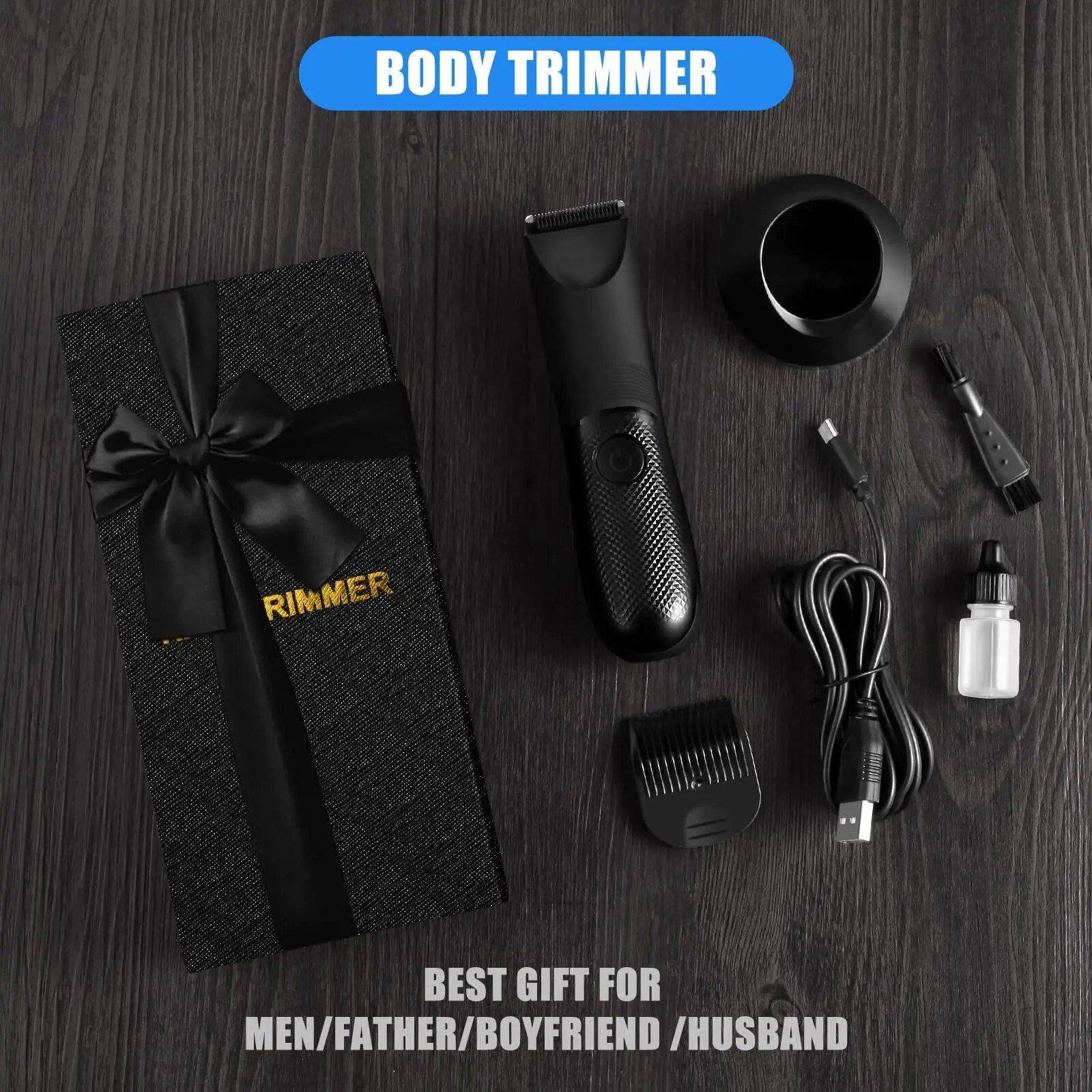 Electric Groin & Body Hair Trimmer - Rechargeable, Ceramic Blade, Waterproof Groomer Hair Care & Styling Tools Health & Beauty Color : Black 