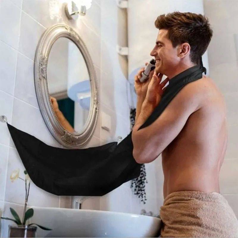 Deluxe Beard and Hair Shaving Apron - Waterproof, Anti-Static, Easy-to-Clean Hair Care & Styling Tools Health & Beauty Color : White|Black 