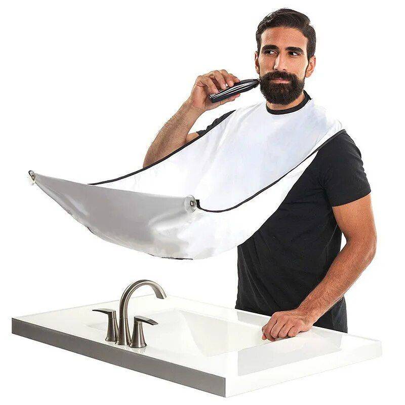 Deluxe Beard and Hair Shaving Apron - Waterproof, Anti-Static, Easy-to-Clean Hair Care & Styling Tools Health & Beauty Color : White|Black 