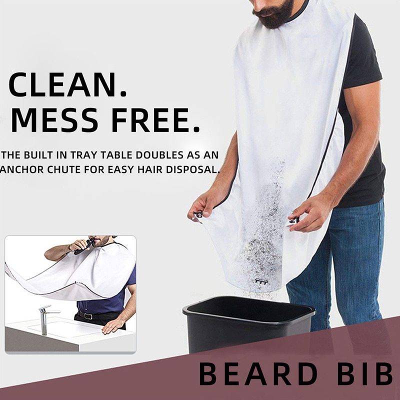 Deluxe Beard and Hair Shaving Apron - Waterproof, Anti-Static, Easy-to-Clean Hair Care & Styling Tools Health & Beauty Color : White|Black 