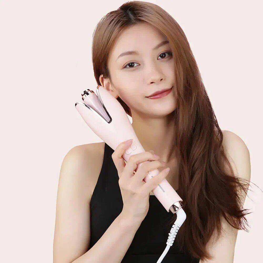 Effortless Magic Curler - Ceramic Rotary Air Curler for Large Curls and Waves Hair Care & Styling Tools Health & Beauty Color : Pink 