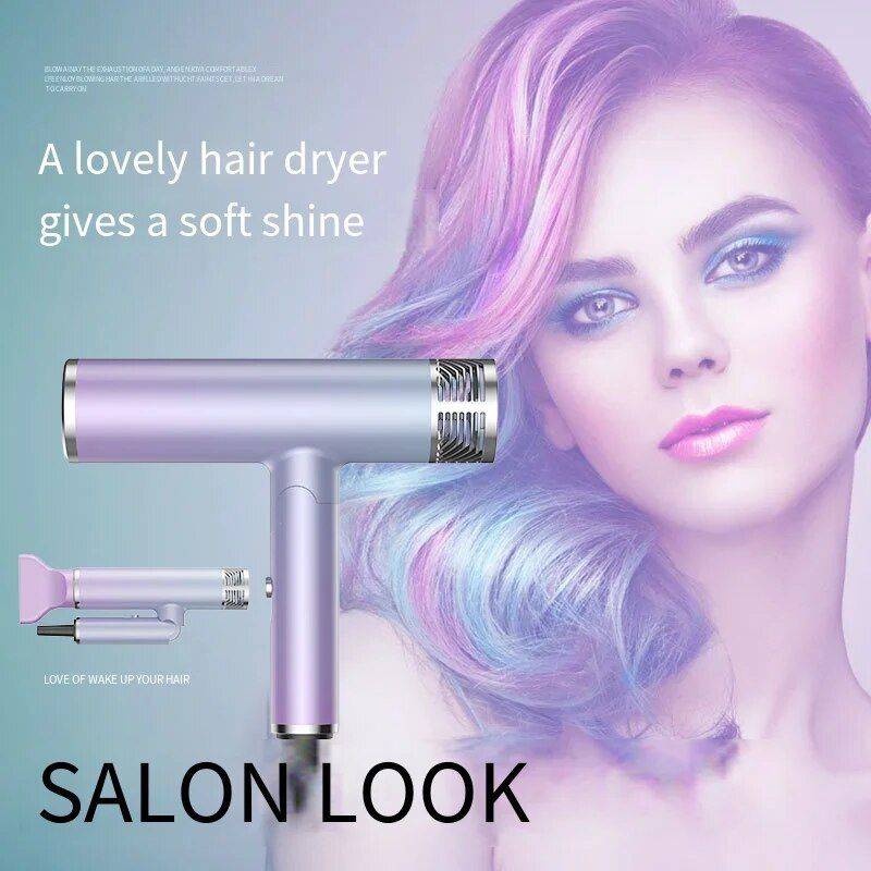 Versatile Salon-Quality Hair Dryer with Ion Technology - Cold and Hot Air Hair Care & Styling Tools Health & Beauty Color : White|Gradient purple|Gradient pink|Gradient blue 