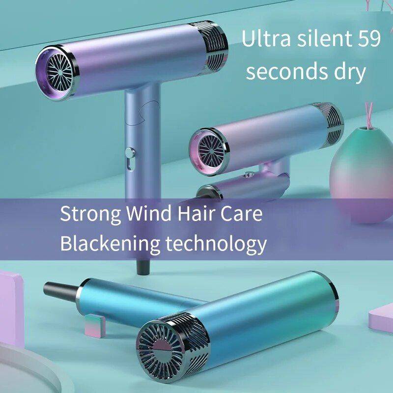 Versatile Salon-Quality Hair Dryer with Ion Technology - Cold and Hot Air Hair Care & Styling Tools Health & Beauty Color : White|Gradient purple|Gradient pink|Gradient blue 