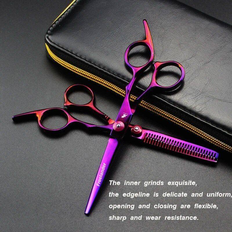 Professional 6-Inch Hair Thinning & Cutting Scissors - Precision Barber Shears for Styling Hair Care & Styling Tools Health & Beauty Color : black cutting|black thinning|purple cutting|purple thinning|rainbow cutting|rainbow thinning 